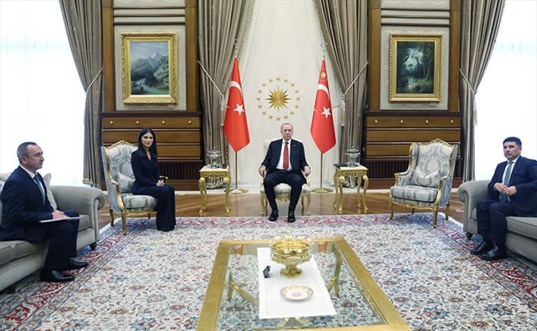 Cumhurbaşkanı Erdoğan, Özbekistan Cumhurbaşkanlığı İdaresi Başkanı Mirziyoyevayı kabul etti