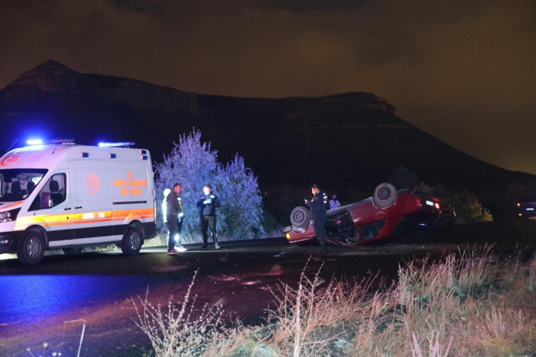 Nevşehirde kontrolden çıkan otomobil takla attı: 1 ölü