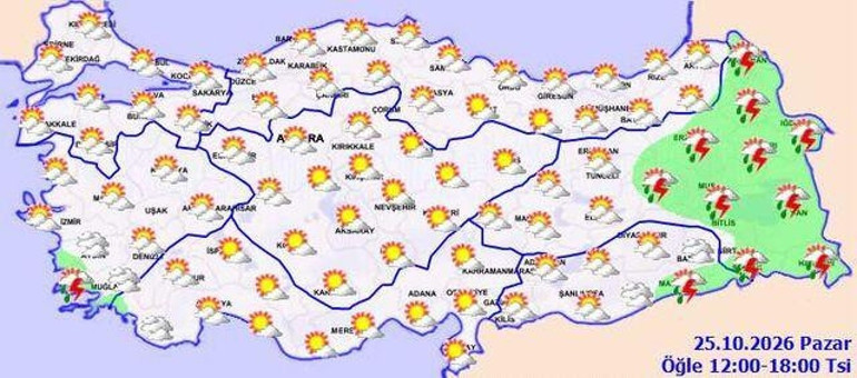 Ege kıyıları ve Doğu Anadolu için sağanak uyarısı: Birçok bölgede sis ve pus bekleniyor