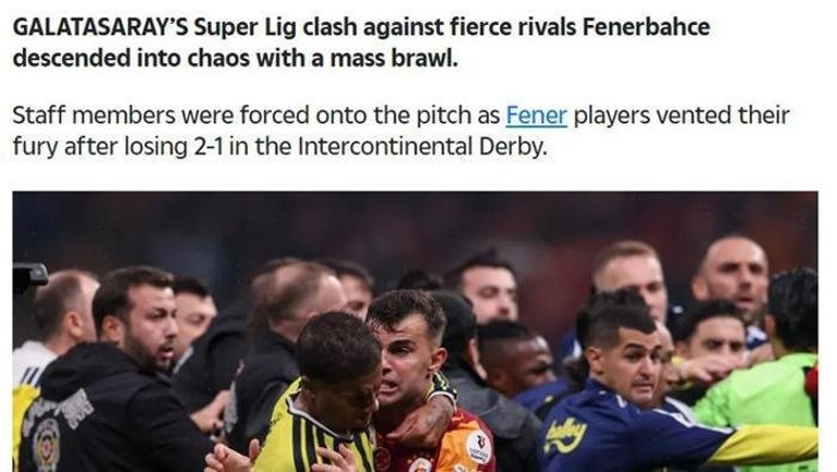 Galatasaray-Fenerbahçe derbisi dünya basınında Kavga çıktı Osimhen haksız rekabet
