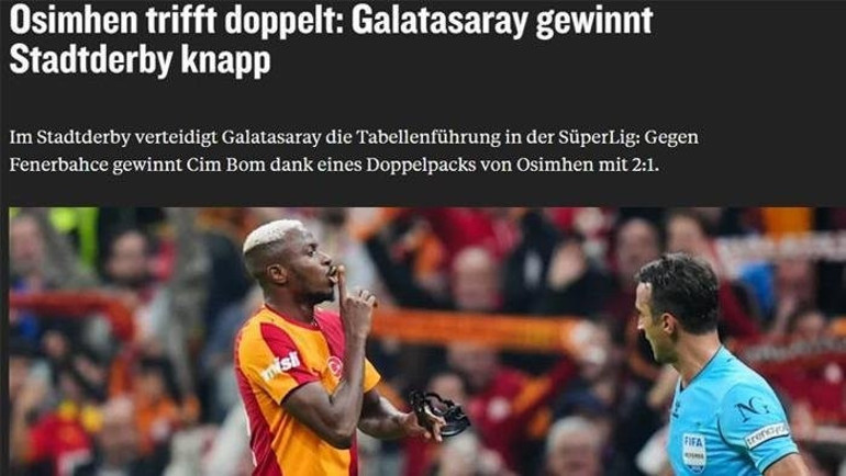 Galatasaray-Fenerbahçe derbisi dünya basınında Kavga çıktı Osimhen haksız rekabet