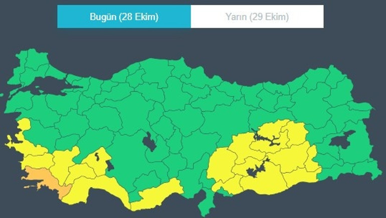 Kuvvetli yağış etkili olacak Meteoroloji saat verdi: Sel, su baskını, yağış anında kuvvetli rüzgar ve hortum... Sarı ve turuncu alarm verilen iller