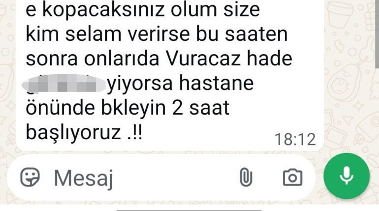 Acılı babaya yoğun bakım kapısında ölüm tehdidi Size kim selam verirse vuracağız