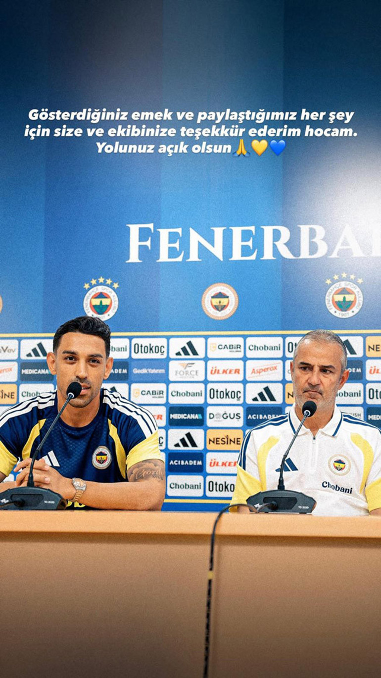 Fenerbahçeli yıldızlardan İsmail Kartala veda paylaşımı