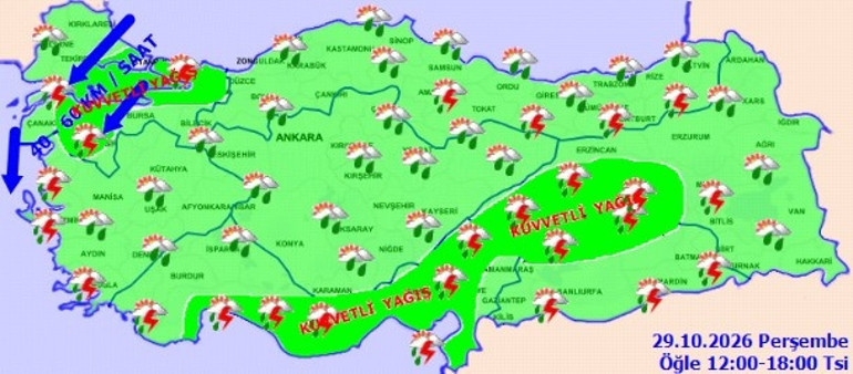 Sağanak yağış ve fırtına kapıda Meteoroloji saat verdi: İstanbul, Mersin ve Antalya dahil birçok ilde alarm | Sel, su baskını, hortum ve fırtına...