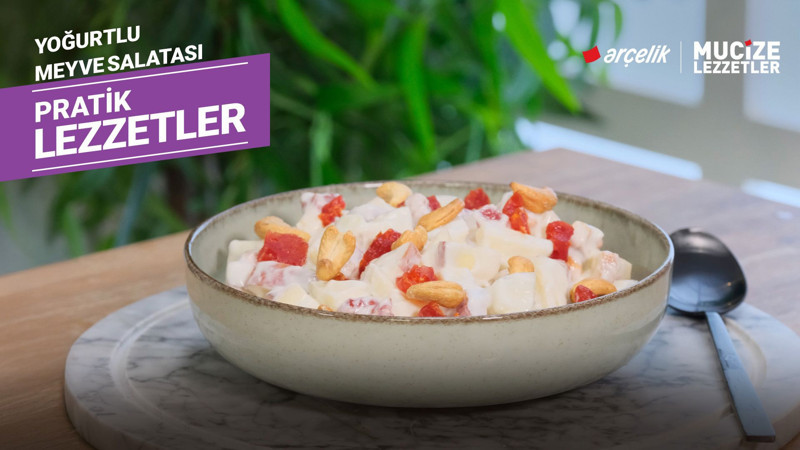 Yoğurtlu meyve salatası tarifi | Mucize Lezzetler