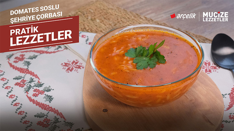 Domates soslu arpa şehriye çorbası tarifi | Mucize Lezzetler