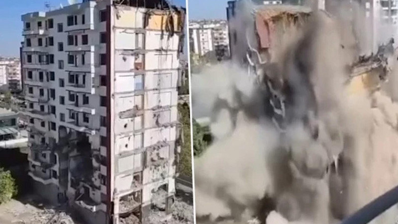 Diyarbakır’da 11 katlı bina, yıkım sırasında çöktü