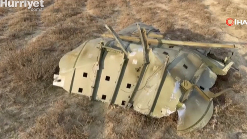 Gürcistan'da düşen TSK'ya ait kargo uçağının parçalarından yeni görüntüler