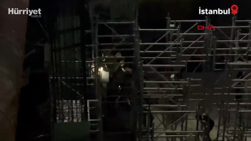 Kabataş'ta metro inşaatında çökme