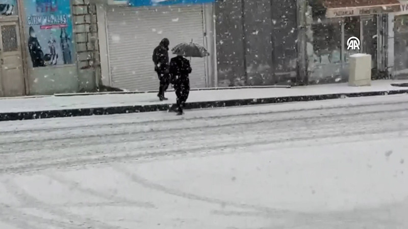 Başkale'de kar yağışı etkili oldu