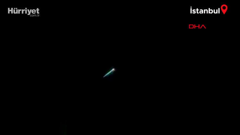 İstanbul'da gökyüzünde görülen parlak cisim heyecana yol açtı