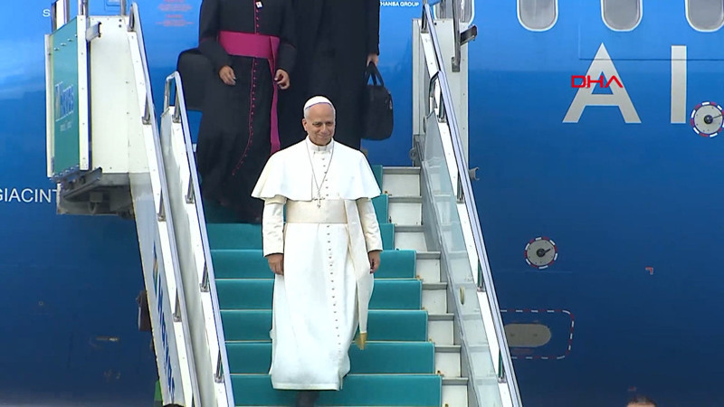 Vatikan Devlet Başkanı Papa 14. Leo, Türkiye'ye geldi