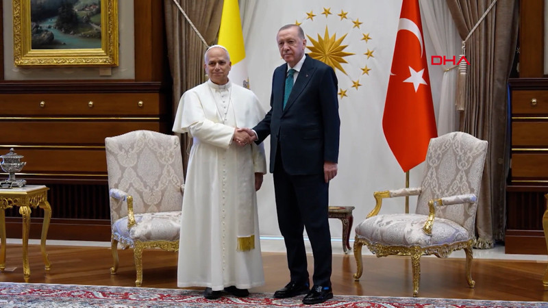 Cumhurbaşkanı Erdoğan, Vatikan Devlet Başkanı Papa 14'üncü Leo ile Beştepe'de görüştü