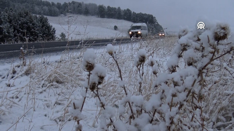 Kars'ta kar yağışı etkili oldu