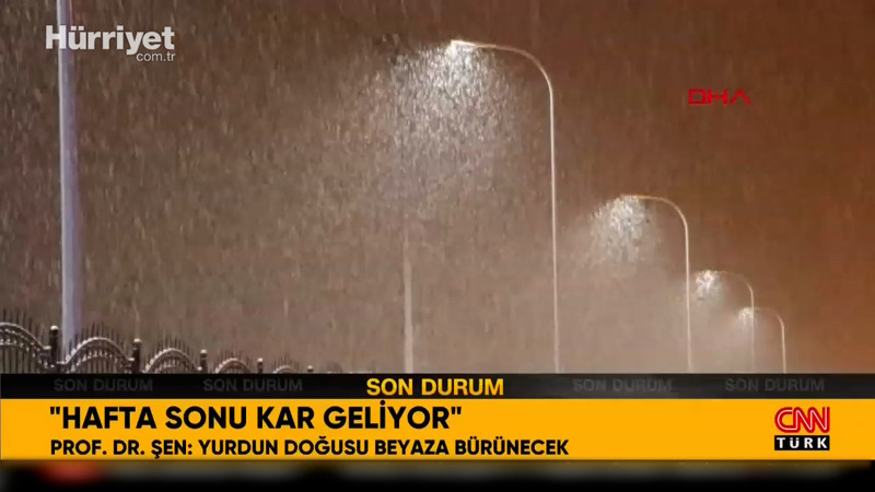 Hafta sonu kar geliyor