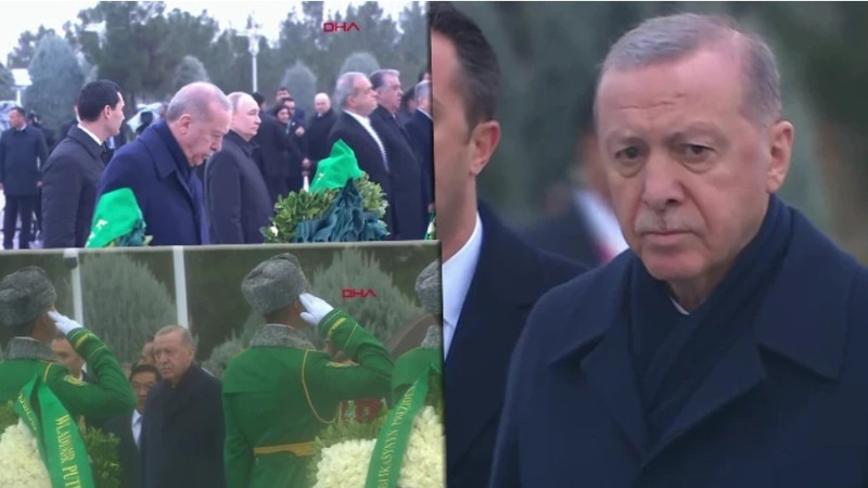 Cumhurbaşkanı Erdoğan T&#252;rkmenistan&#39;da