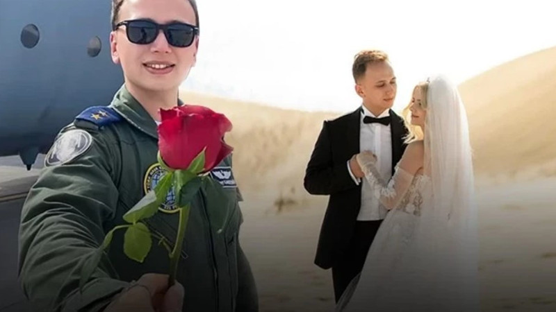 Şehit üsteğmenin eşi, düşen uçakta birlikte çekildikleri fotoğrafları paylaştı