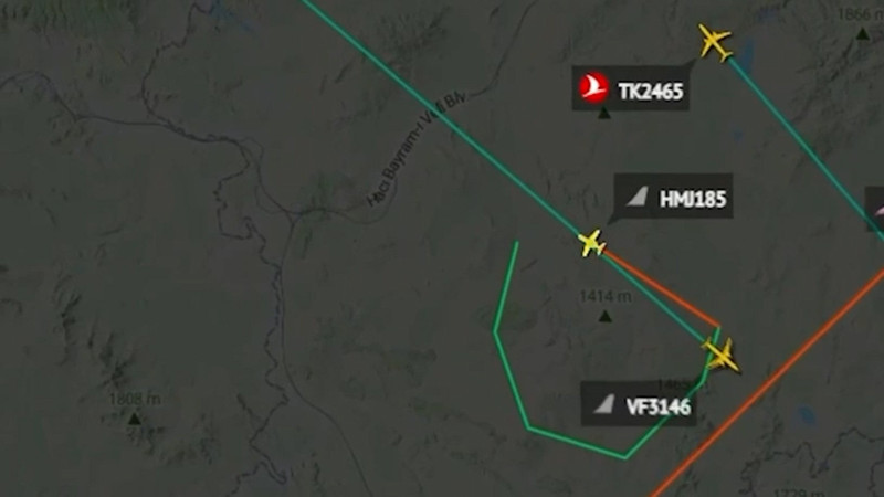 Milli Savunma Bakanlığı, Haymana yakınlarında düşen ve Libya heyetini taşıyan jetin radar izini paylaştı