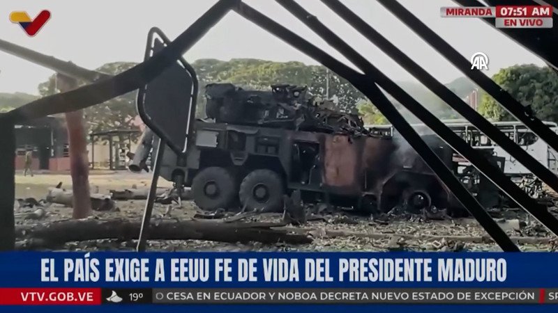 ABD saldırılarının ardından Venezuela’daki hava üssünde hasar oluştu