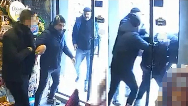 7 yıl hapis cezası bulunan hırsızlık firarisinin yakalanma anı kamerada