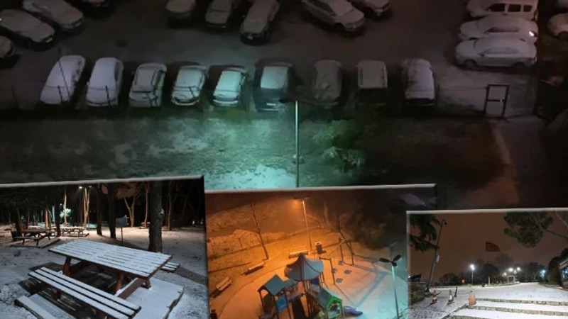 İstanbul'da kar yağışı; sokaklar beyaza büründü