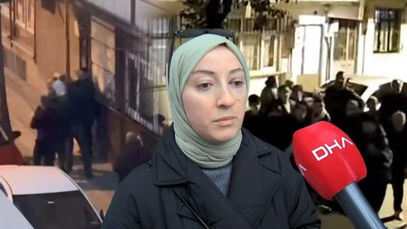Evinin önündeki olayı görüntüleyen kadını feci şekilde darbettiler
