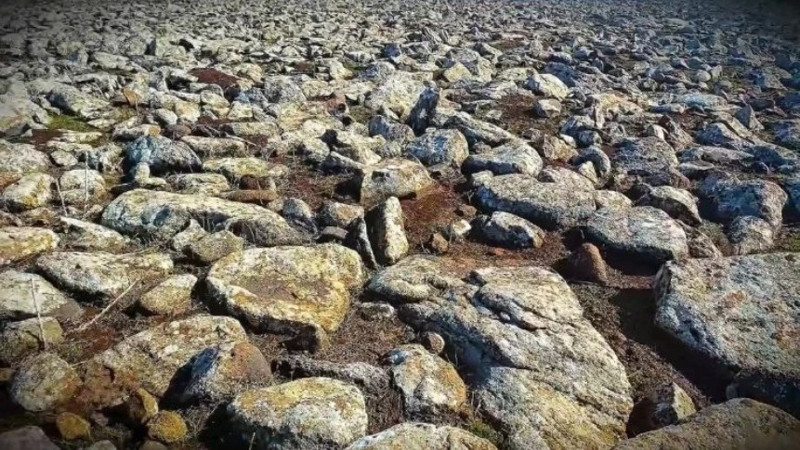Şanlıurfa’da volkanik bazalt taşlarının altında cephanelik çıktı