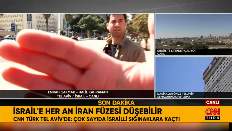 İsrail'de CNN TÜRK canlı yayınına engel