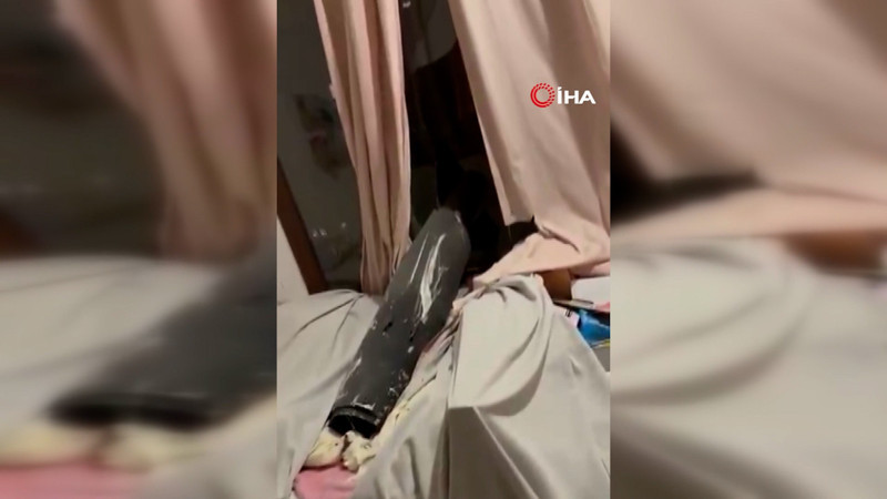 Kuveyt ordusunun engellediği füzenin enkazı evin üzerine düştü