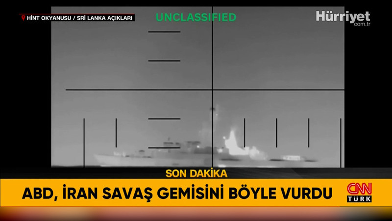 ABD, İran'ın savaş gemisini böyle vurdu