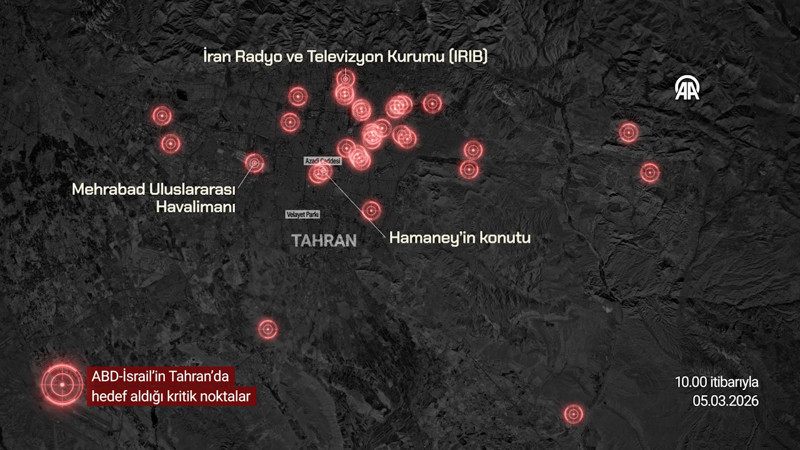 ABD-İsrail’in Tahran’da hedef aldığı kritik noktalar