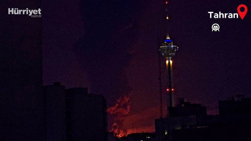 İran'ın başkenti Tahran'da şiddetli patlamalar yaşandı