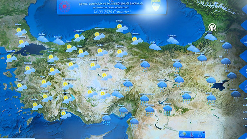 Hafta sonu yurdun doğusu yağışlı geçecek