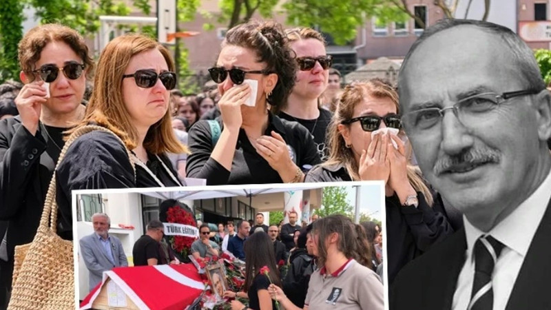 Kanserden yaşamını yitiren müdürü, öğrencileri son yolculuğuna güllerle uğurladı