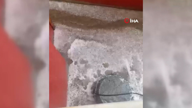 Refahiye’de dolu yağışı etkili oldu