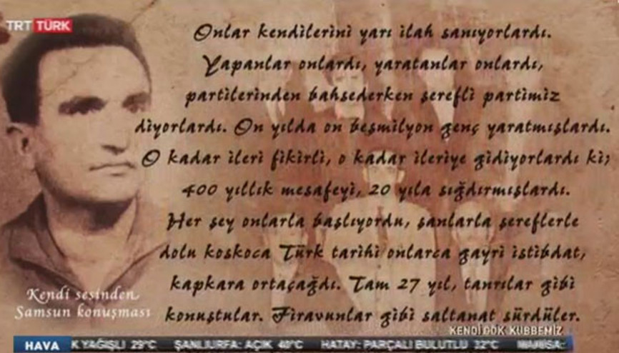 TRT ekranlarında Atatürke şok hakaret