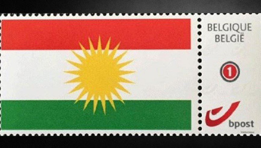 Posta pulunda Kürdistan bayrağı