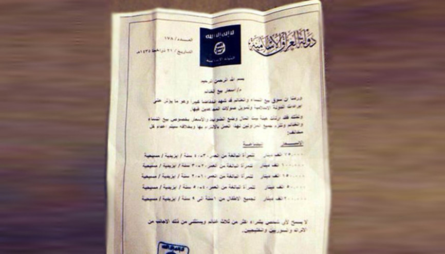 IŞİDin kadınları köle pazarında sattığı belgelendi