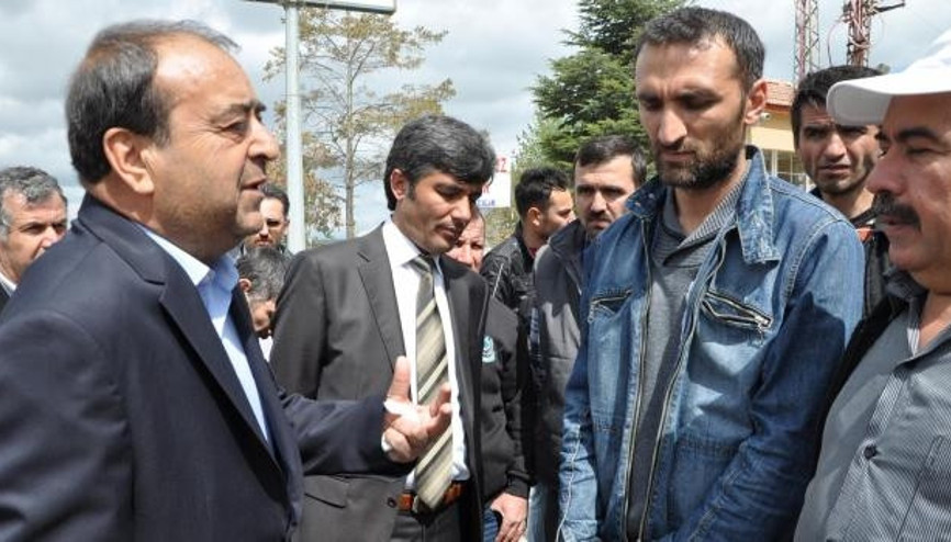 Yozgatta madenciler ücret alamadıkları için iş bıraktı