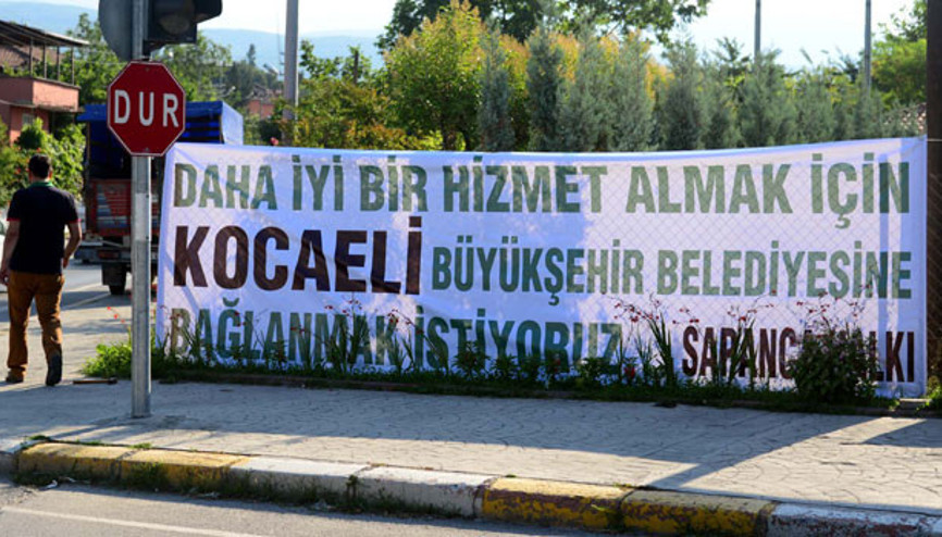Sapanca’da Kocaeli’ne bağlanmak istiyoruz’ eylemi