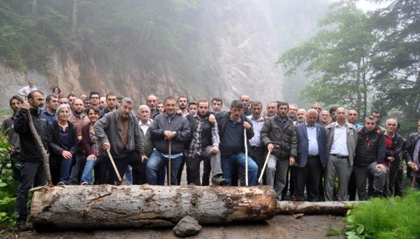 Cerattepede madene karşı nöbet tutanlara kütükle yol kesme soruşturması