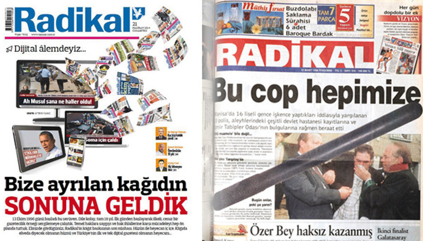 Bize ayrılan kağıdın sonuna geldik, Radikal artık dijitalde devam edecek