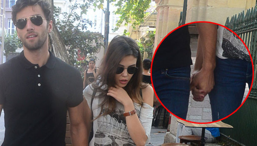 Dilara Aksüyek ve Ceyhun Mengiroğlu el ele