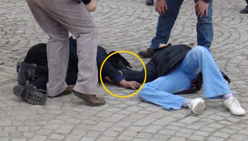 Adliye önünde dede dehşeti