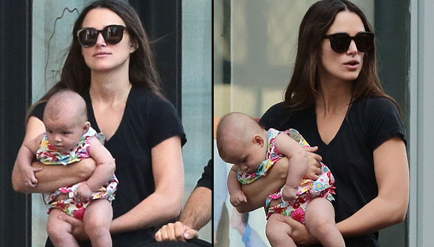 Keira Knightley kızıyla göründülendi