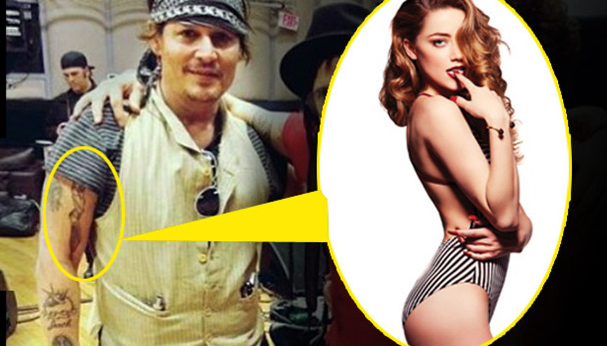 Johnny Depp yeni eşinin dövmesi yaptırdı