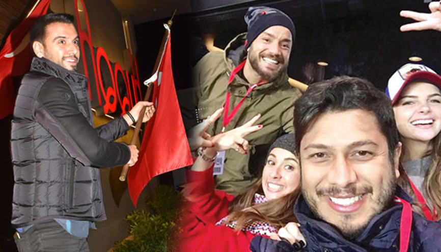 Ünlülerin milli coşkusu