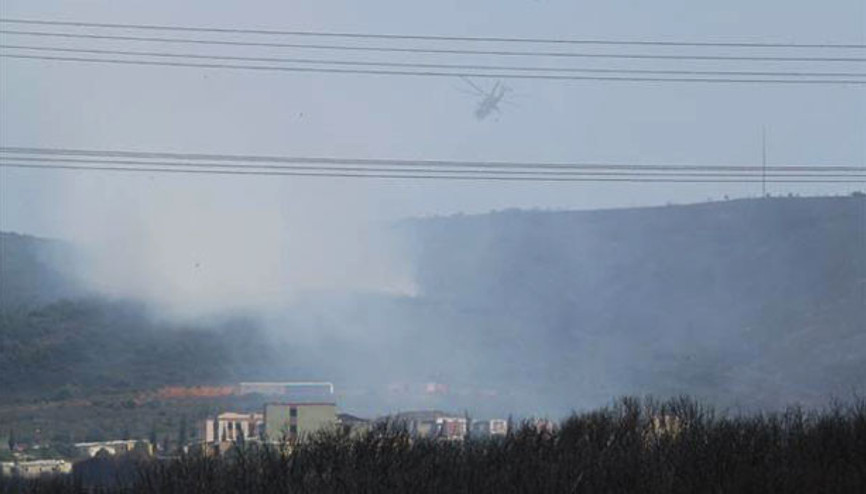 Tuzla Piyade Okulu yakınında yangın