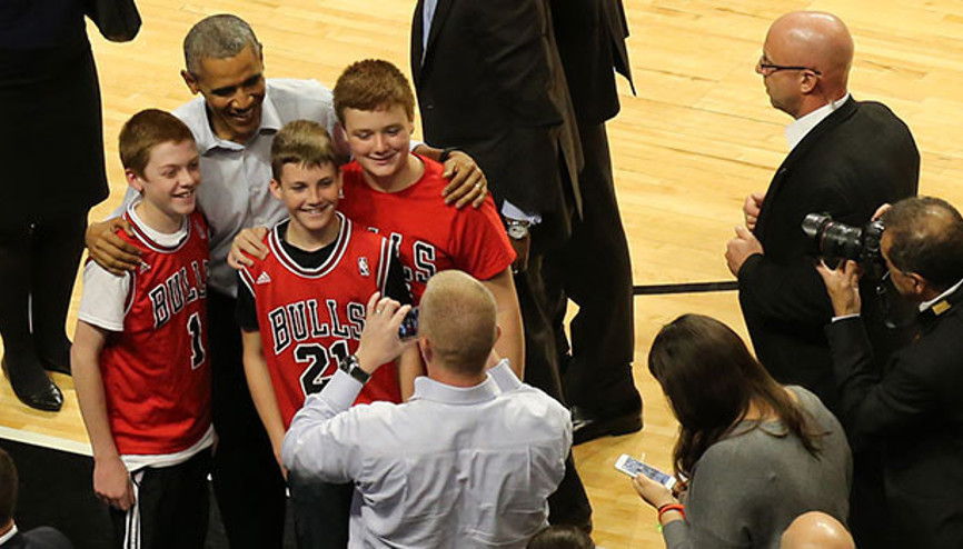 Obama geldi, istifini bozmadı